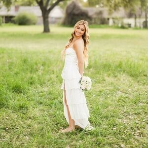 Hello Molly White 1 shoulder Dress